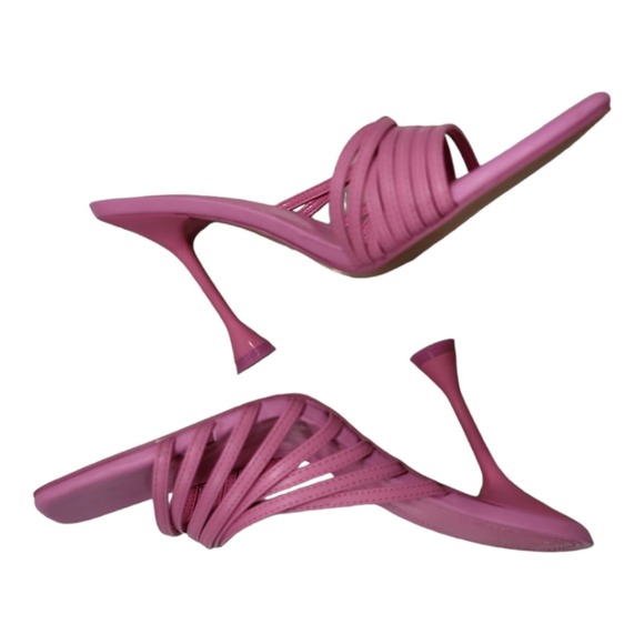 Zara Pink Slip On High Heel Sandal - Picture 5 of 6